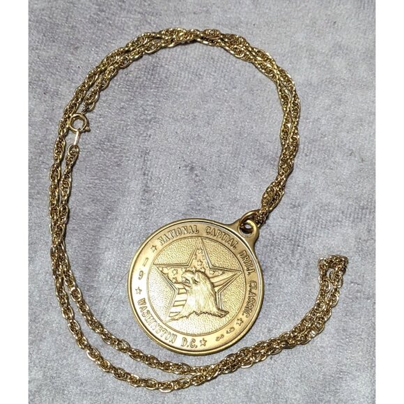 Vintage 1998 National Capital Drill Classic Medallion Necklace - Picture 8 of 8